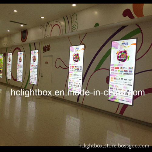 Silver Picture Frame Snap Open Advertising Board Light Box